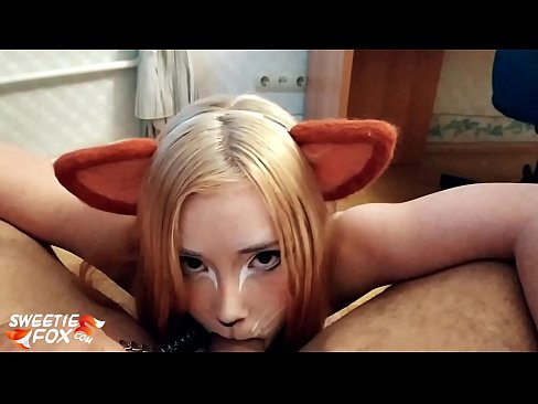 ❤️ Kitsune anameza mboo na kumeza mdomoni Pono ya kupendeza ﹏